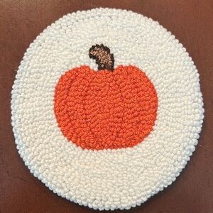 Pumpkin mug rug coaster handmade